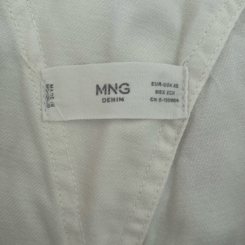 MNG Denim White Overalls with Adjustable Straps